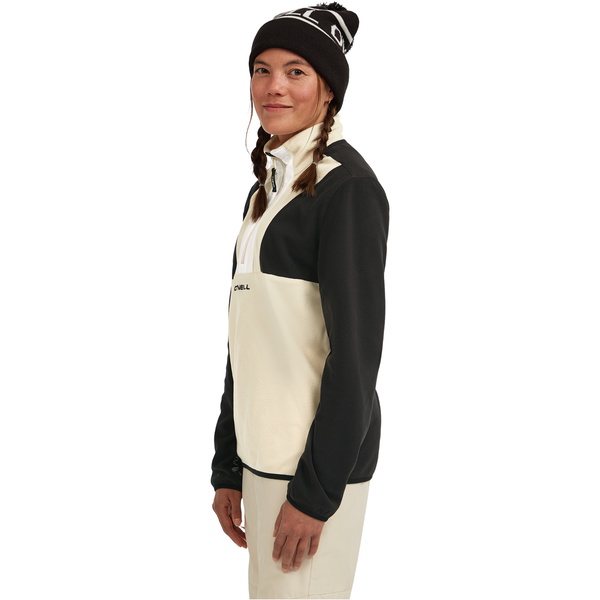 2025 O'Neill FWC'Cruz Triple Polartec Half Zip Para Mulher Fleece 1350080 - Black Out Colour Block
